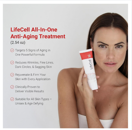 LifeCell Anti-Aging Cream for Wrinkles, Fine Lines & Dark Circles, 2.54oz