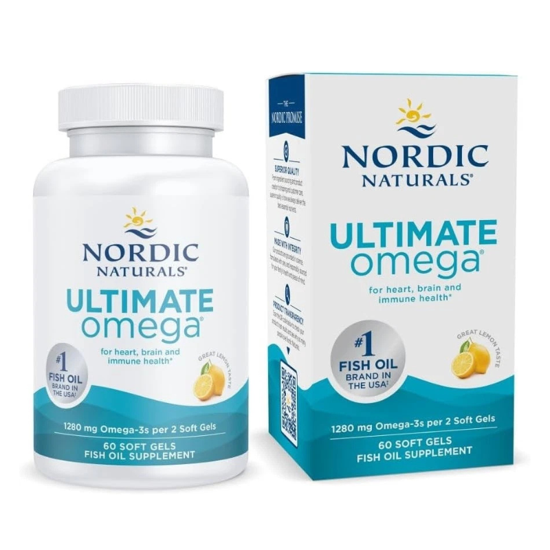 Nordic Naturals Ultimate Omega Lemon 1280mg 60ct Fish Oil