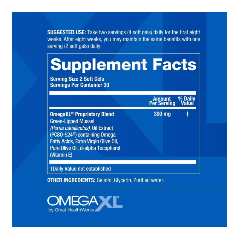 Omega XL 300 Capsules-Green Lipped Mussel Joint & Muscle Relief Supplement